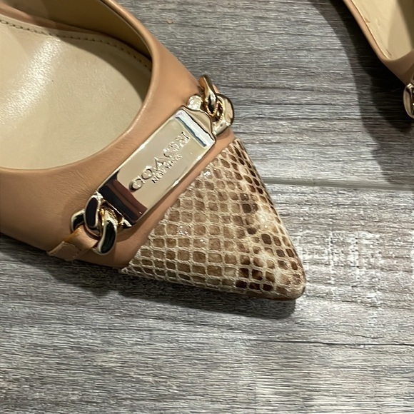 Coach Lauri Nude Snake Pumps size 6 - Picture 8 of 10